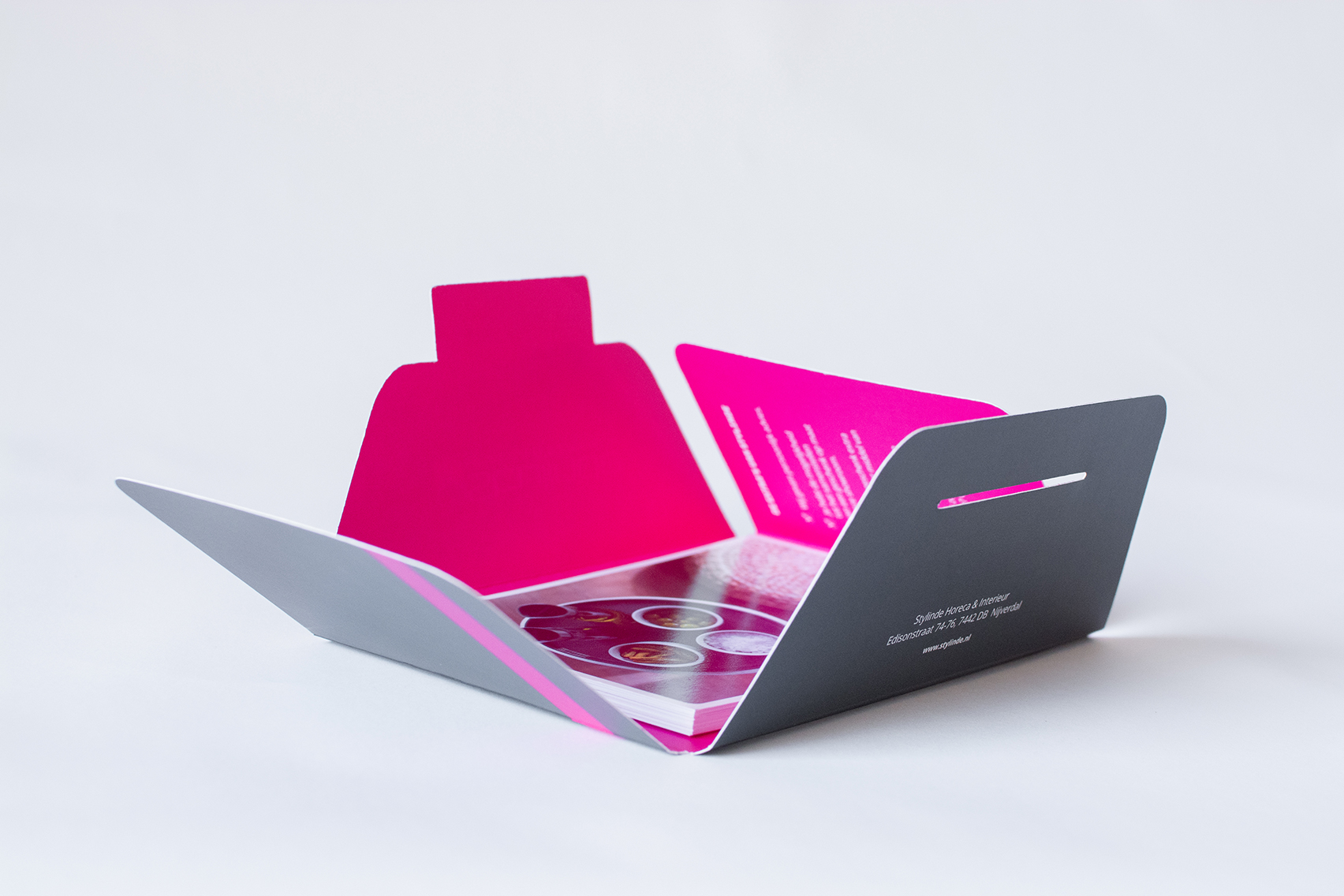 Ontwerp mailing kerstpakketten Stylinde Horeca en Interieur